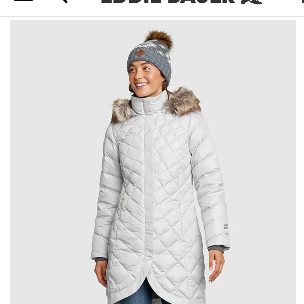 COPY - White Quilted Puffer Coat with High Collar new w/o tag